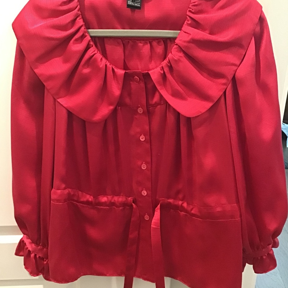 Blouse.  Ellen Tracy silk long sleeves. Size 2